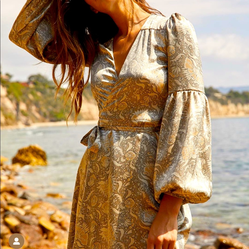 Brand new, tags still attached. Christy Dawn, Olive Silk Bergen Dress. 100% Silk
